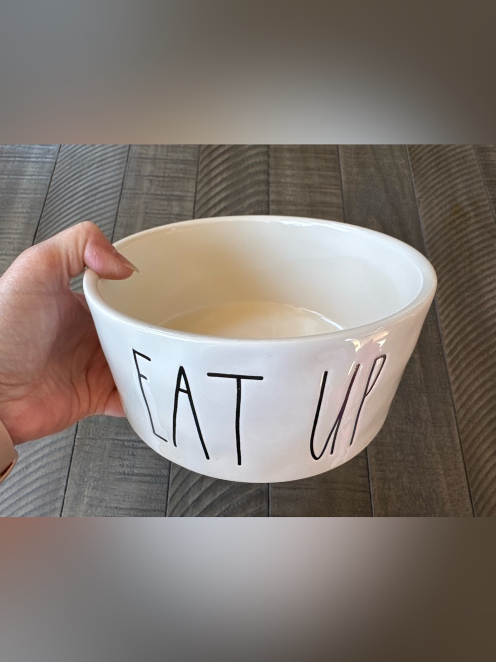 Rae Dunn Farmhouse Style Pet Dish “Eat Up”